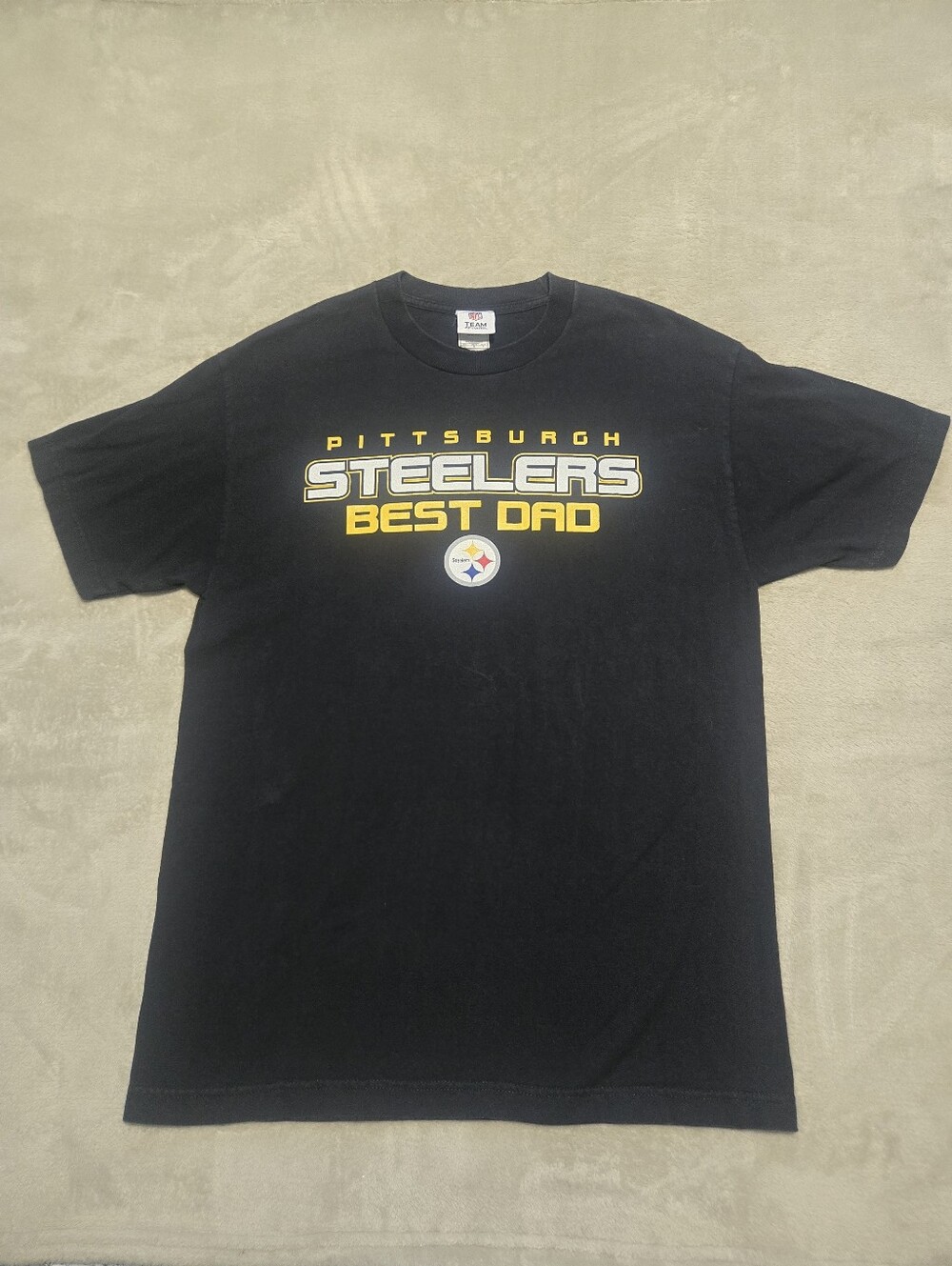 Pittsburgh Steelers "Best Dad" T-shirt NFL Team Apparel Men's Size Large - Picture 2 of 6